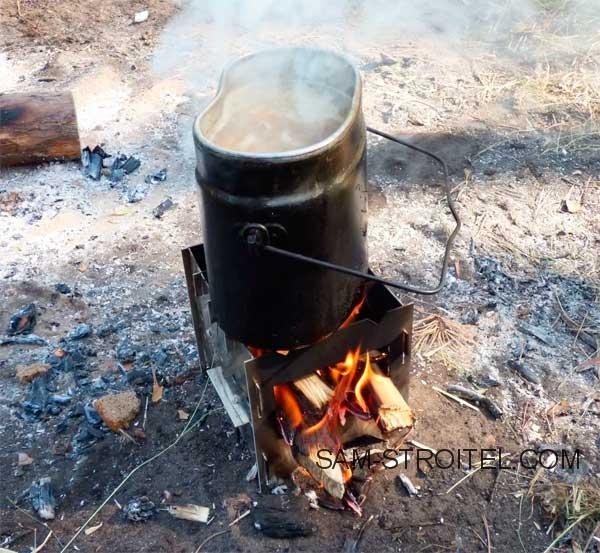 Походная печка щепочница своими руками (10 фото)