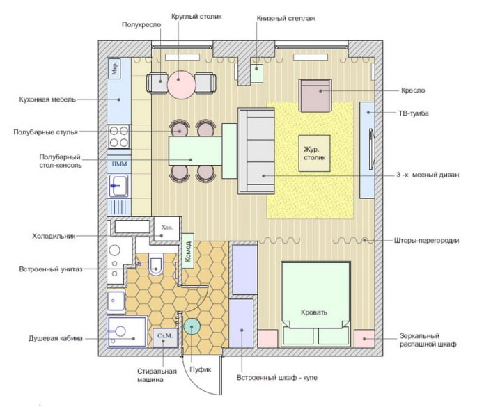 Как можно оформить квартиру площадью 46 кв м?