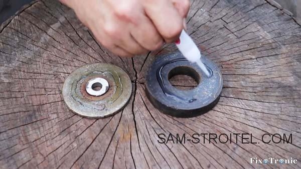 Самодельное приспособление для вырезания кругов в листовом металле болгаркой