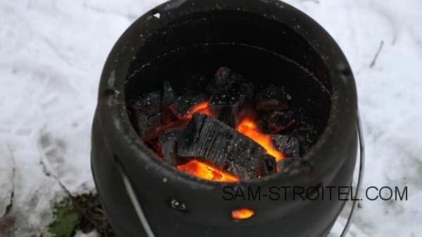 Самодельная компактная дровяная печь (35 фото изготовления)